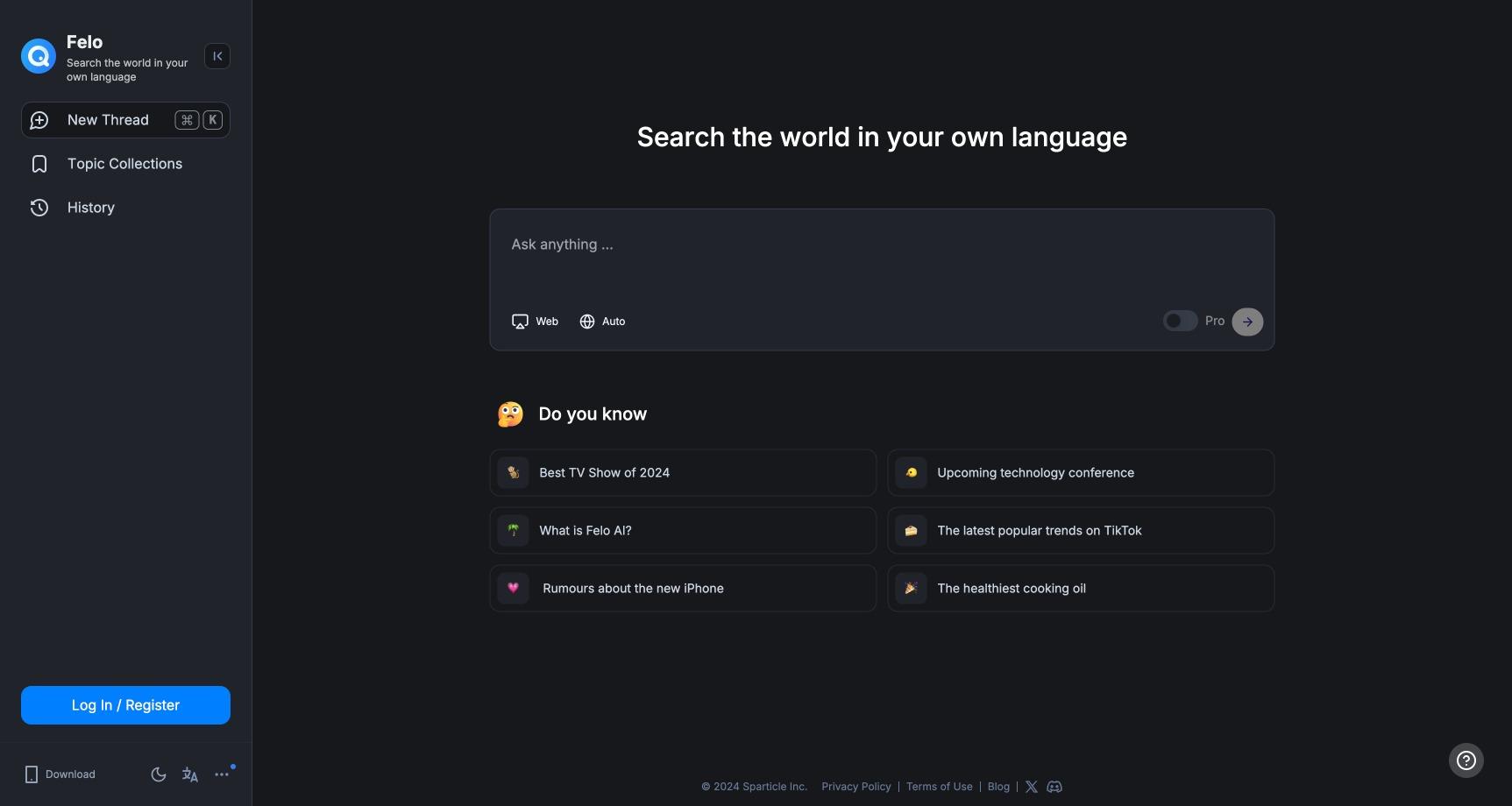 Felo Search AI preview